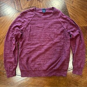J. Crew Men's Maroon Crewneck Sweater